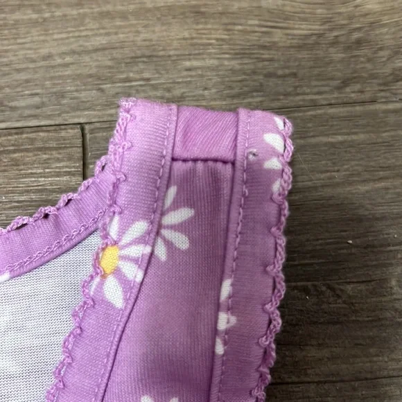 Gap Kids Purple Daisy Sleeveless Sleep Top Size 6 - Picture 3 of 5
